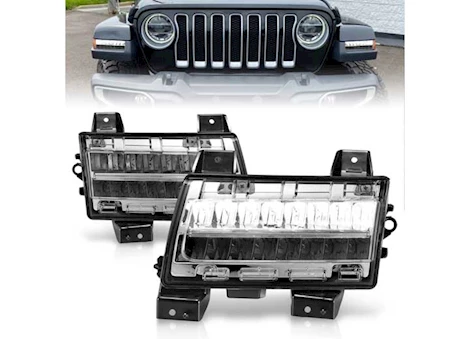 Anzo, Usa 18-21 wrangler jl/20-up gladiator led side markers chrome housing clear lens w/sequential signal Main Image