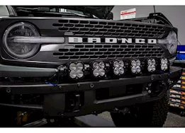Baja Designs 6 xl linkable light bar kit 21-up ford bronco steel bumper mount w/upfitter