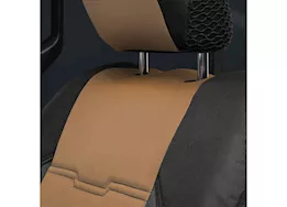 Smittybilt 20-c gladiator jt gen2 neoprene front/rear seat cover; tan/black