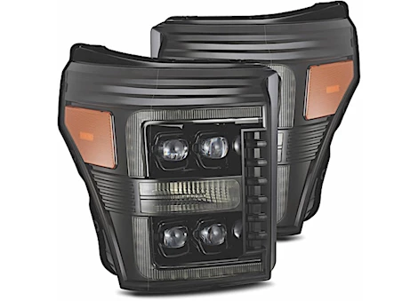 AlphaRex USA 11-16 f250/f350/f450/f550 nova-series led projector headlights plank style design alpha-black Main Image