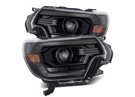 AlphaRex USA 12-15 tacoma luxx-series led projector headlights plank style alpha black w/drl Main Image