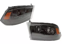 AlphaRex USA 09-18 ram 1500hd/10-18 ram 2500/3500hd luxx series led projector headlights plank style jet blk lens
