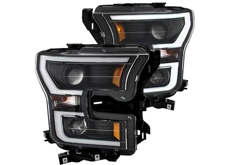 Anzo, Usa 15-16 f150 projector plank style headlight blk clear amber driver/passenger Main Image