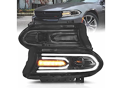 Anzo, Usa 15-18 charger projector headlights plank style black Main Image