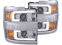 Anzo, Usa 15-16 silverado 25/3500hd projector headlights w/plank style design chrome w/amber driv/pass