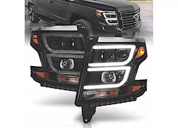 Anzo, Usa 15-c tahoe/ suburban projector headlights plank style black w/drl pair