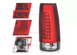 Anzo, Usa 88-02 escalade/c/k series led taillights chrome housing red/clear lens