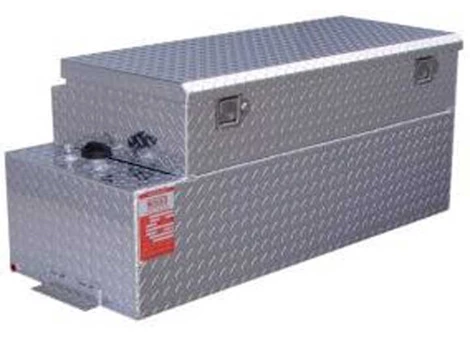 Aluminum Tank Industries, Inc. Dot approved-(diesel) 42 gallon aluminum rectangle auxiliary tank/toolbox combo Main Image