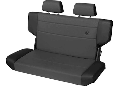 Bestop Inc. 97-06 jeep wrangler tj trailmax ii fold & tumble rear bench seat black denim Main Image