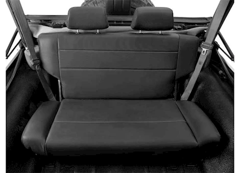 Bestop Inc. 55-83 cj5; 76-86 cj7; 87-95 wrangler yj trailmax ii fold & tumble rear bench seat black vinyl Main Image