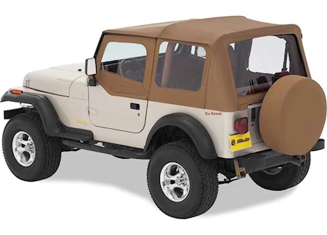 Bestop Inc. 97-02 jeep wrangler replace-a-top fabric soft top only incl half door skins/tinted windows-spice Main Image