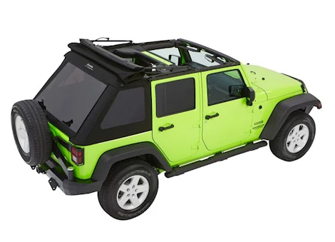Bestop Inc. 07-18 wrangler jk 4dr (jeep trademark) trektop glide -black twill Main Image
