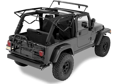 Bestop Inc. 04-06 jeep wrangler unlimited replacement bows & frames kit-black Main Image