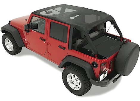 Bestop Cable-Style Bikini Top (Safari Length) for Jeep Wrangler JK Unlimited – Mesh