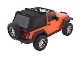 Bestop Inc. 07-18 wrangler jk 2dr (jeep trademark) trektop glide -black diamond