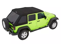 Bestop Inc. 07-18 wrangler jk 4dr (jeep trademark) trektop glide -black twill