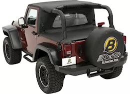 Bestop Inc. 07-18 jeep wrangler jk 2dr wrap-around windjammer-black diamond