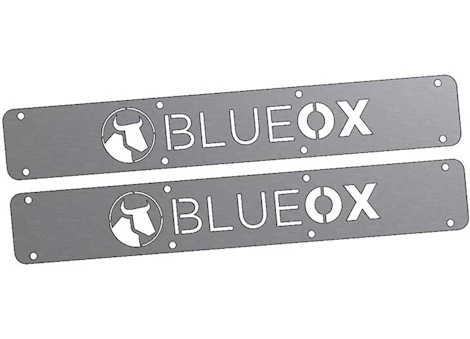 Blue Ox Mud flap trim plates silver, pair Main Image