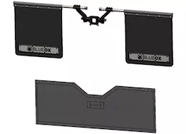 Blue Ox 2.5in receiver includes rock screen mud flap system black