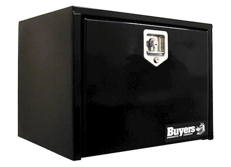 Buyers Products Black Steel Underbody Truck Toolbox with T-Handle Latch - 18"Lx18"Wx18"H