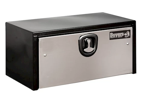 Buyers Products 18 X 18 X 36 Black Steel Underbody Truck Box With Stainless Steel Door