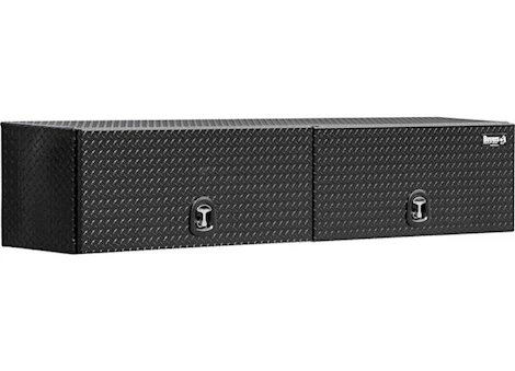Buyers Products 18X16X90IN GLOSS BLACK DIA TREAD ALUM TOPSIDER TRUCK BOX W/FLIP-UP DOORS