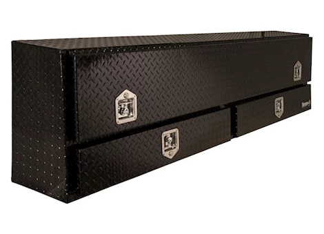 Buyers Products Black Diamond Tread Aluminum Contractor Truck Box With Lower Drawers