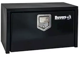 Buyers Products Black Steel Underbody Truck Toolbox with Paddle Latch - 24"Lx18"Wx18"H