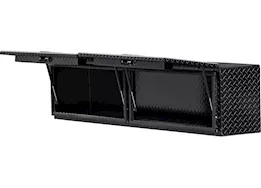 Buyers Products 16x13x72in gloss black dia tread alum topsider truck box w/flip-up doors