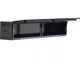 Buyers Products 18x16x90in gloss black dia tread alum topsider truck box w/flip-up doors