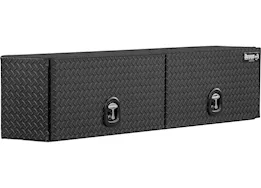 Buyers Products 16x13x88in matte black dia tread alum topsider truck box w/flip-up doors