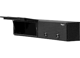 Buyers Products 16x13x96in matte black dia tread alum topsider truck box w/flip-up doors
