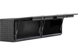 Buyers Products 18x16x72in matte black dia tread alum topsider truck box w/flip-up doors