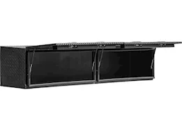 Buyers Products 18x16x96 textured matte black dia tread alum topsider truck box w/flip-up door