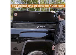 Buyers Products 13x16x70 inch textured matte blk diamond tread aluminum lo-sider truck tool box