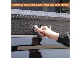 Buyers Products 13x16x70 inch textured matte blk diamond tread aluminum lo-sider truck tool box