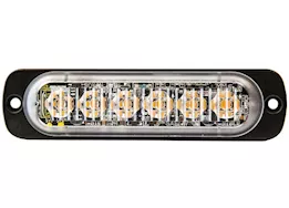 Buyers Products Light,strobe,4-3/8in,6-led,amber/clear