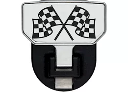 Carr Hd universal hitch step checkered flag