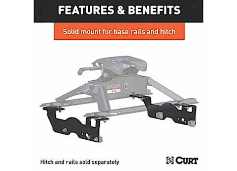 Curt Manufacturing 15-c f150 custom 5th wheel bracket kit(use w/cur16104orcur16204) Main Image