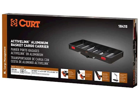 Curt Manufacturing Activelink 49in x 22in aluminum hitch cargo carrier Main Image