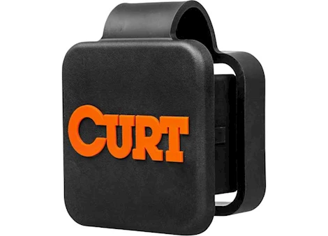 Curt Manufacturing 2IN X 2IN RUBBER HITCH TUBE COVER W/RETAINER EMBOSSED WITH ORANGE CURT LOGO