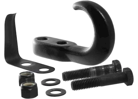 Curt Manufacturing TOW HOOK W/HARDWARE 10000 LB BLACK PACKAGED