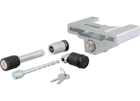 Curt Manufacturing Hitch & coupler lock set - fits 2in & 2 5/16in flat lip couplers Main Image