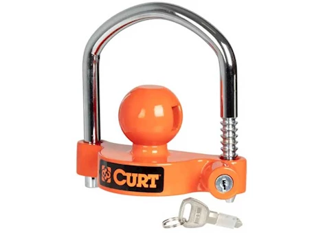 Curt Manufacturing Universal trailer coupler lock hardened steel w/chrome plated u-lock Main Image