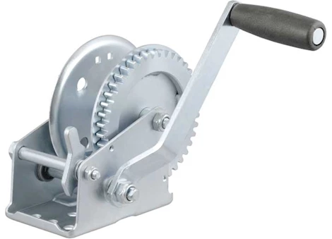 Curt Manufacturing 4.2:1 gear ratio 3/4in hub diameter 7 1/2in handle length w/o strap 1,200lb capacity hand winch Main Image