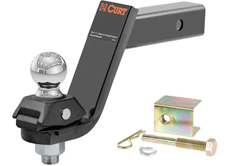 Curt Manufacturing Rockerball cushion hitch w/2in ball 2in shank 7,500lb 5in drop) Main Image