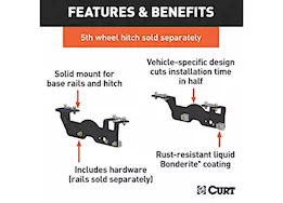 Curt Manufacturing 15-c f150 custom 5th wheel bracket kit(use w/cur16104orcur16204)