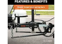 Curt Manufacturing 1000lb capacity round bar weight distribution hitch