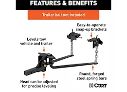 Curt Manufacturing 1000lb capacity round bar weight distribution hitch