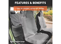 Curt Manufacturing Seat defender 58inx23in removable waterproof grey bucket seat cover